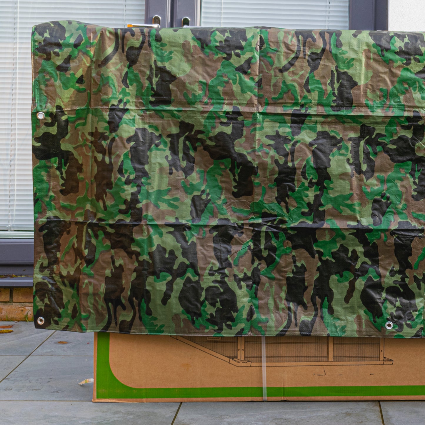 1m x 1m Camouflage 90gsm Tarpaulin