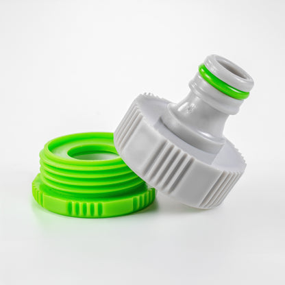 Female Tap Connector – 1” & 3/4” BSPF, Green & Grey