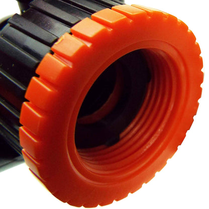 Double Outlet Tap Splitter with Valves, Black