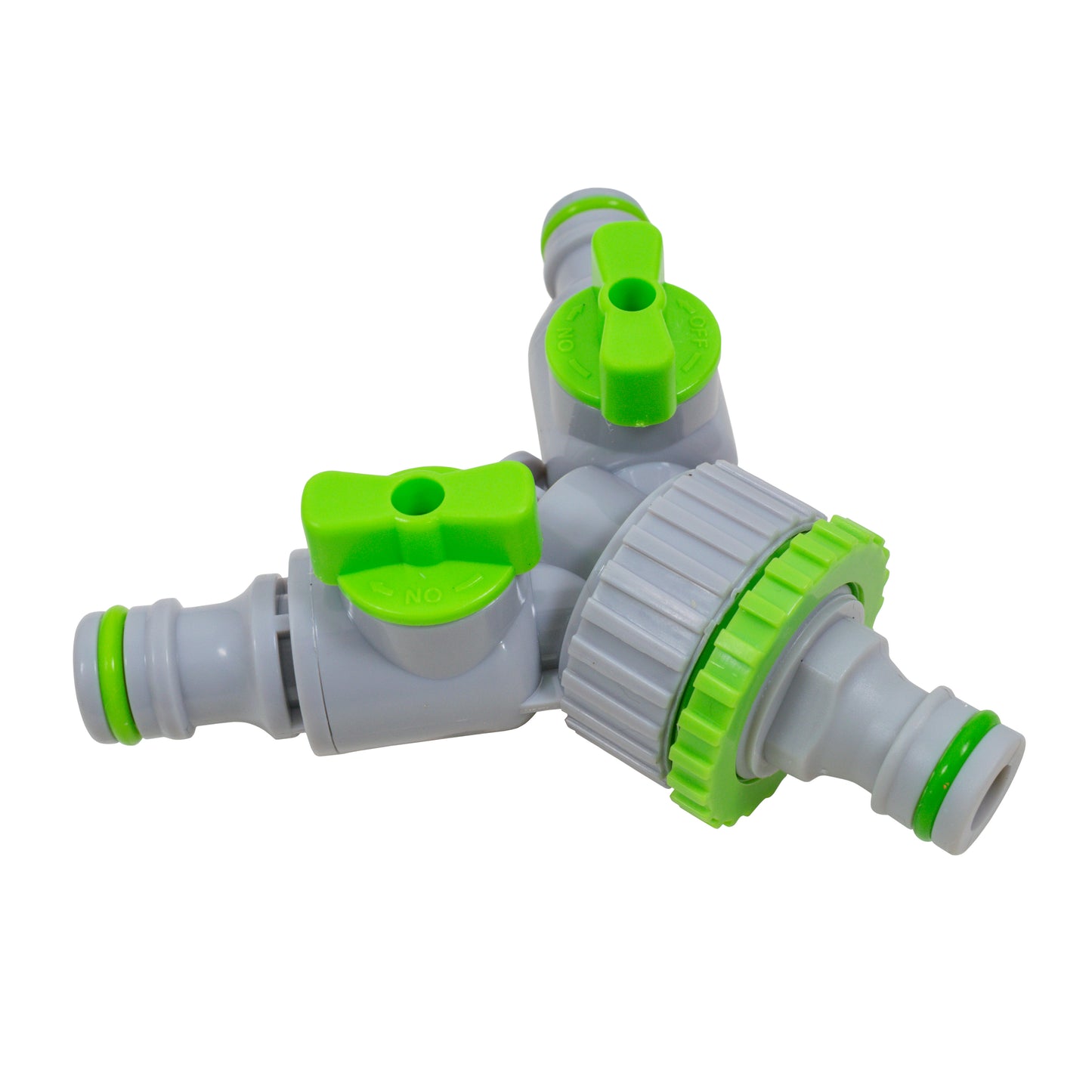 Three Way Valve Splitter Male Hosepipe Quick Connector - Green