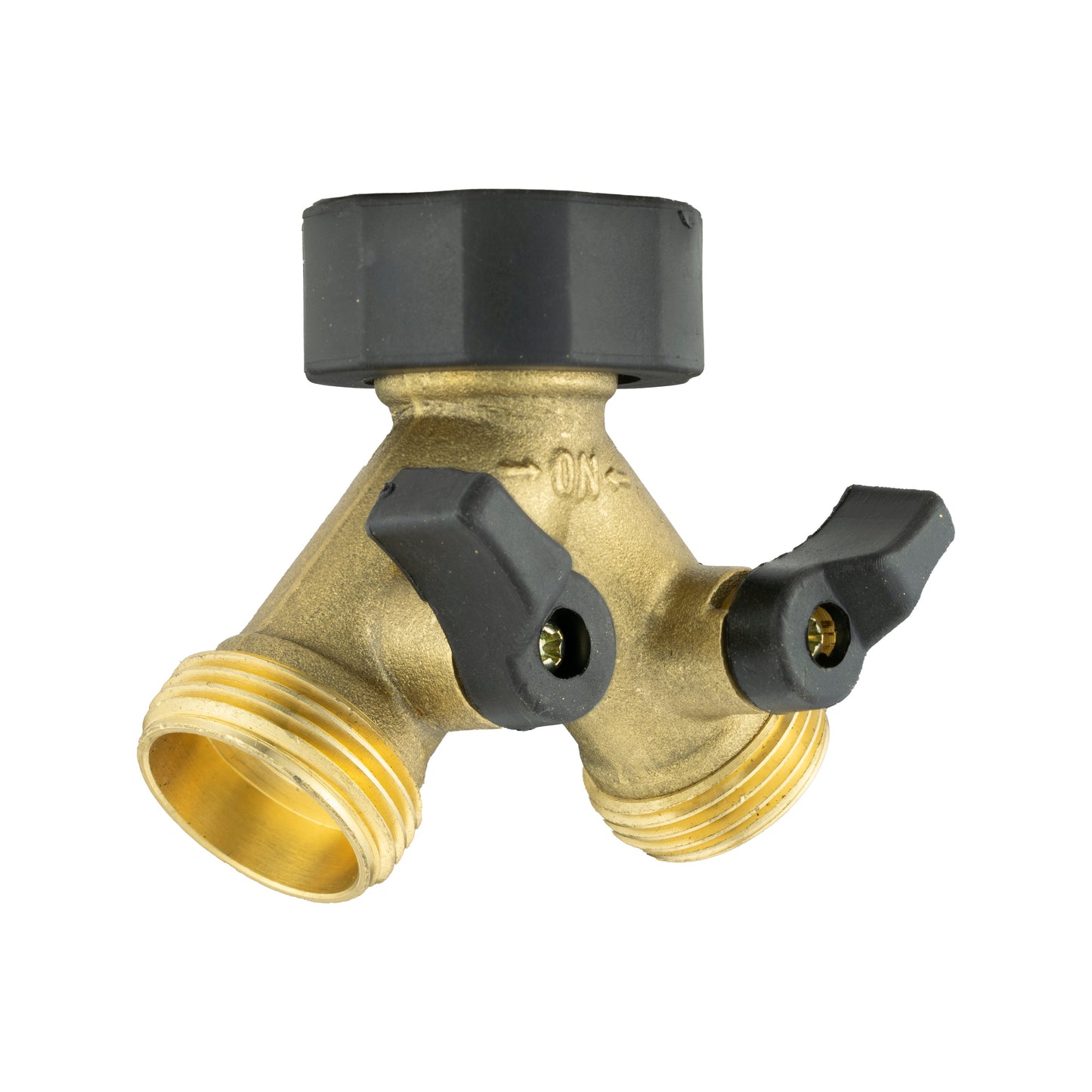 2-way Tap Splitter Valve with 3/4" Threads, Brass