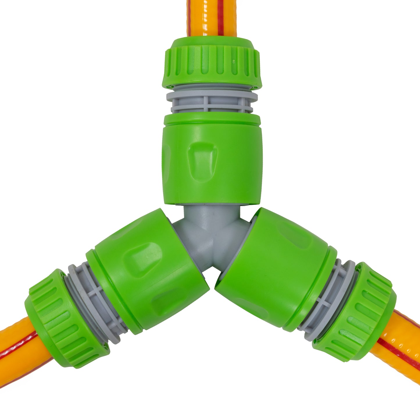 Three Way Hose Splitter With Quick Connectors - Green