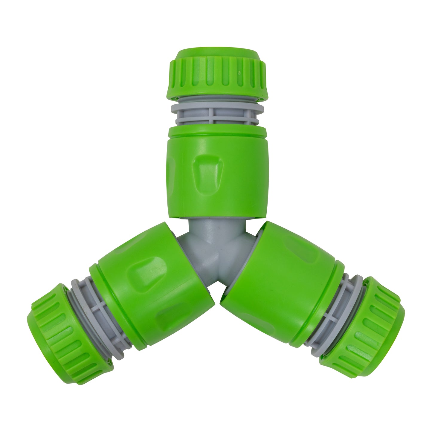 Three Way Hose Splitter With Quick Connectors - Green