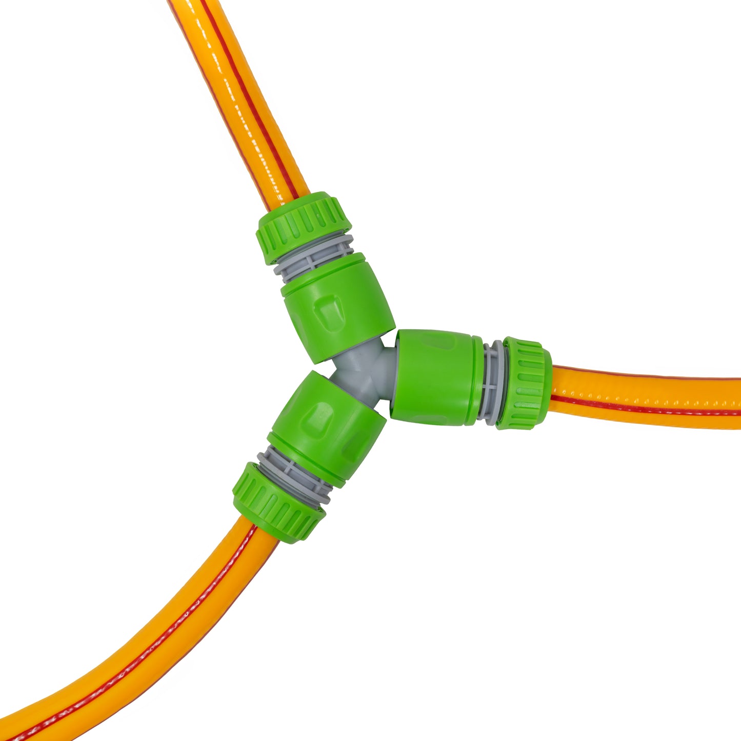 Three Way Hose Splitter With Quick Connectors - Green