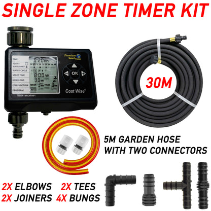 Programmable Rain Delay Water Timers, COMPLETE IRRIGATION KITS, Porous, Hose