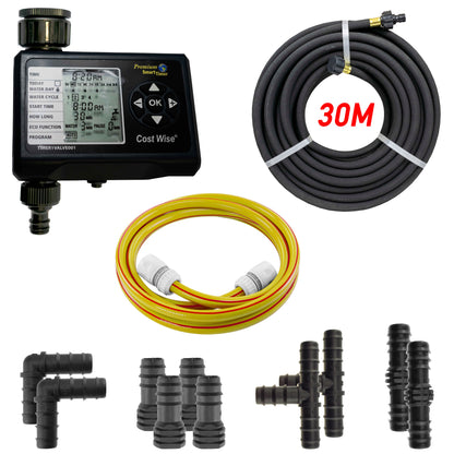 Programmable Rain Delay Water Timers, COMPLETE IRRIGATION KITS, Porous, Hose