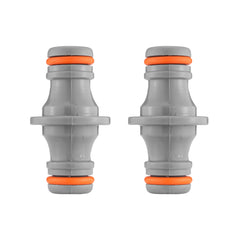 Double Male Garden Hosepipe Joiner (2x Pack)