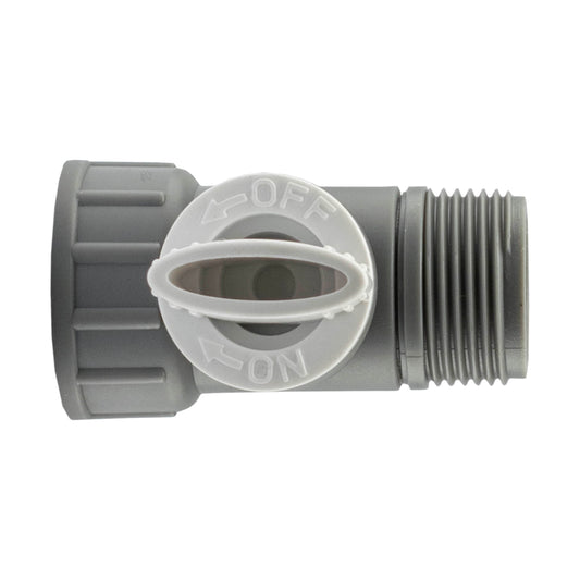 3/4" BSP Female to Male Valve, Grey