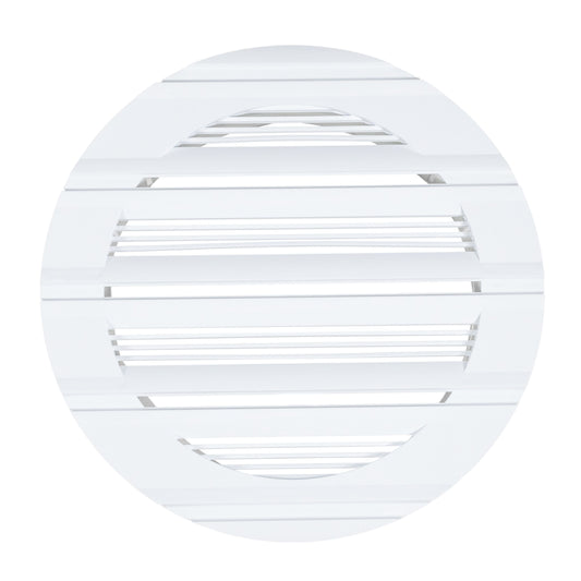White Round Bella Louvre Vent, 125mm