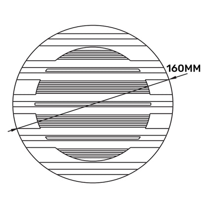 White Round Bella Louvre Vent, 125mm