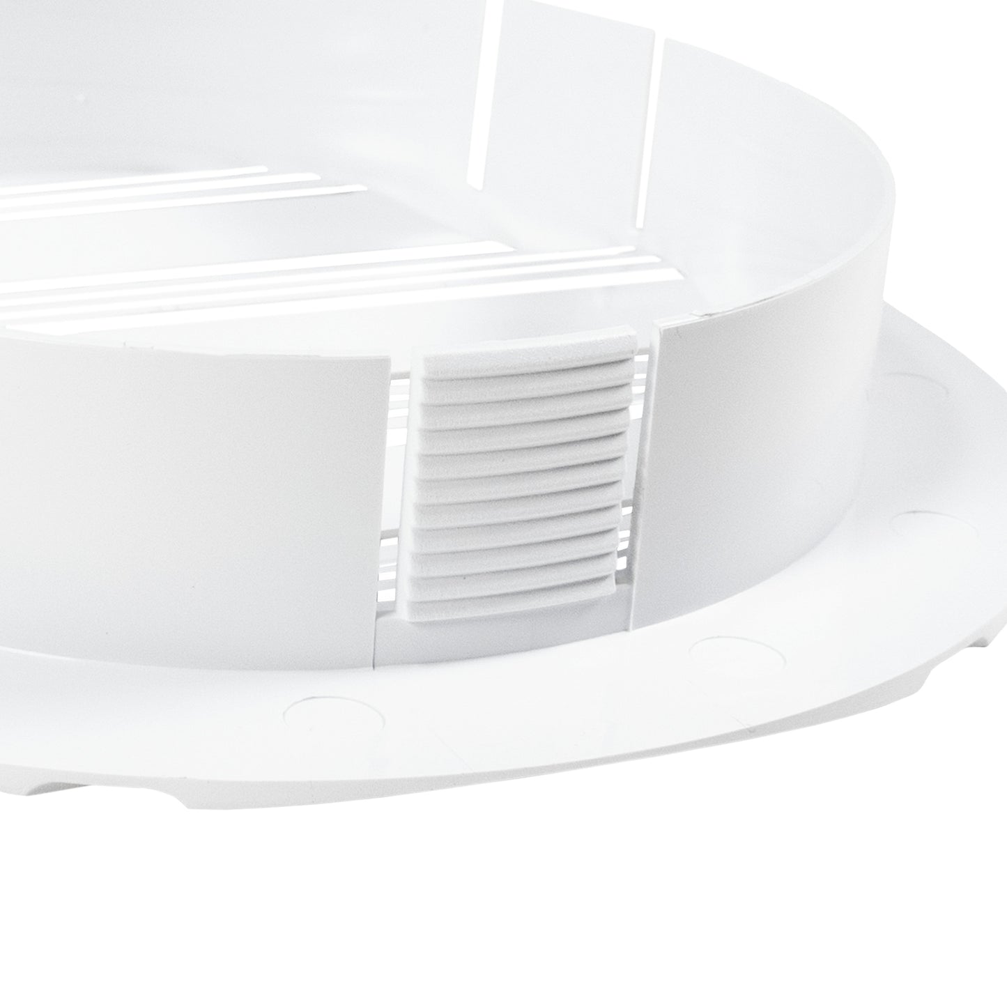 White Round Bella Louvre Vent, 125mm
