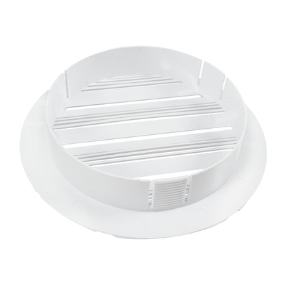 White Round Bella Louvre Vent, 125mm