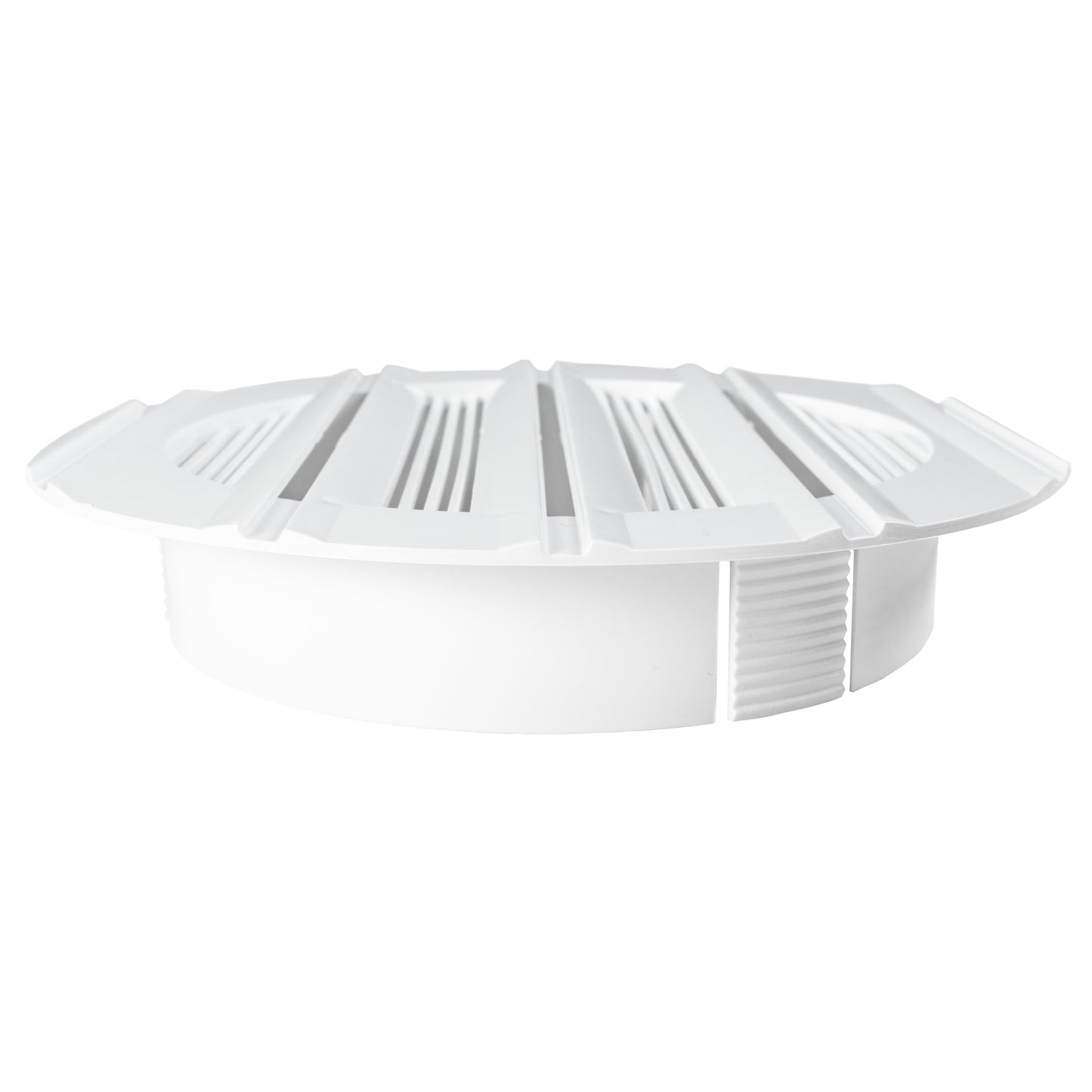 White Round Bella Louvre Vent, 125mm