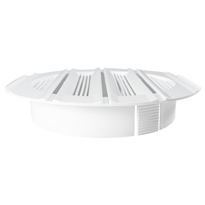 White Round Bella Louvre Vent, 125mm