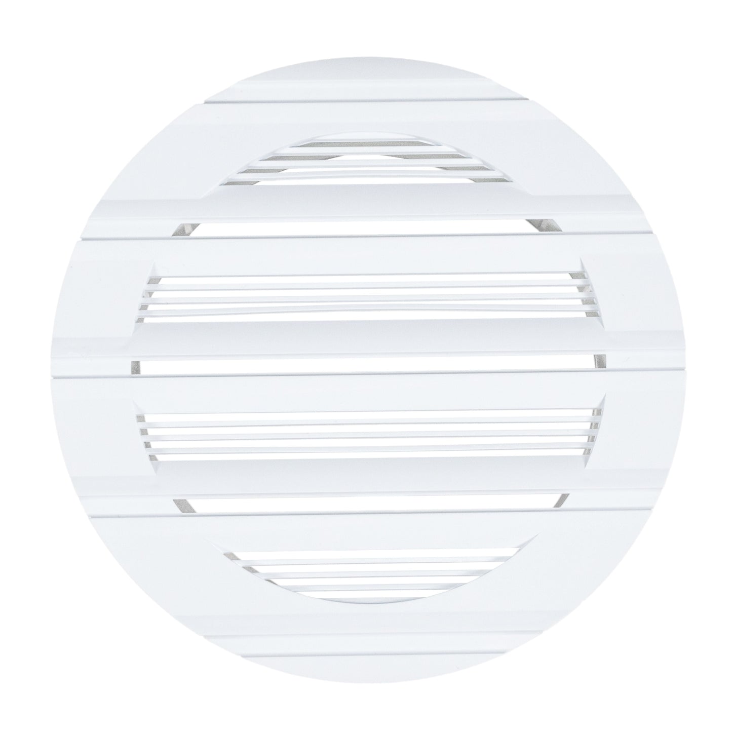 White Round Bella Louvre Vent, 150mm