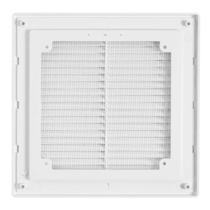 White Louvre Vent with Fly Screen, 150mm x 150mm