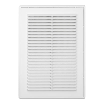 White Louvre Vent with Fly Screen, 180mm x 250mm