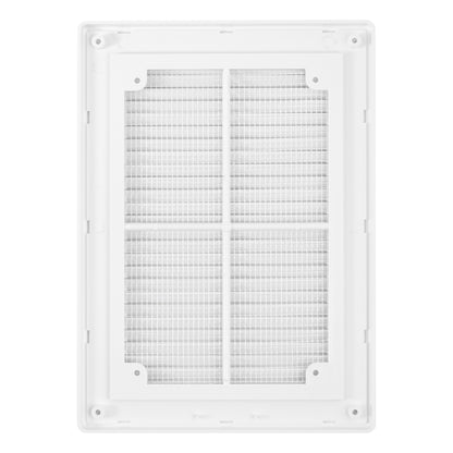 White Louvre Vent with Fly Screen, 180mm x 250mm