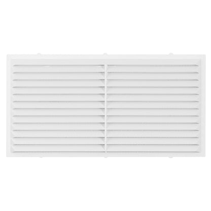 White Louvre Vent with Fly Screen, 120mm x 220mm