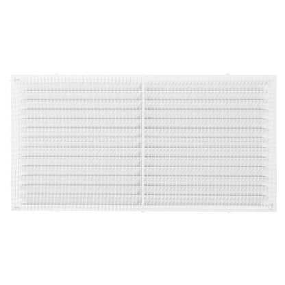 White Louvre Vent with Fly Screen, 120mm x 220mm