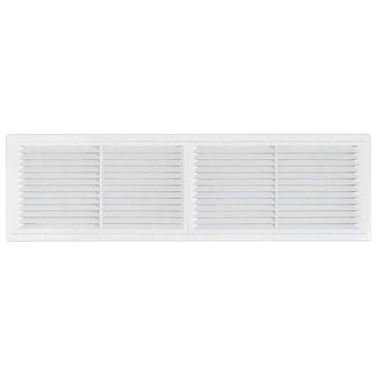 White Louvre Vent with Fly Screen, 110mm x 430mm