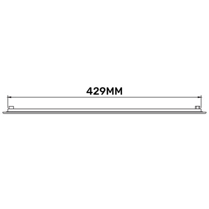 White Louvre Vent with Fly Screen, 110mm x 430mm