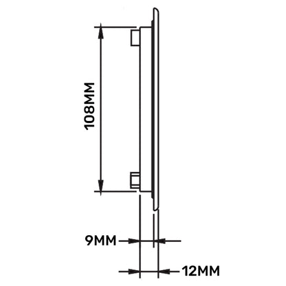 White Louvre Vent with Fly Screen, 110mm x 430mm