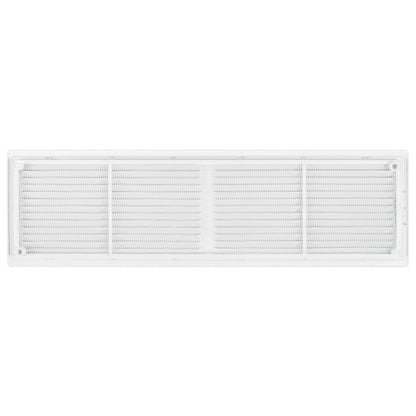 White Louvre Vent with Fly Screen, 110mm x 430mm