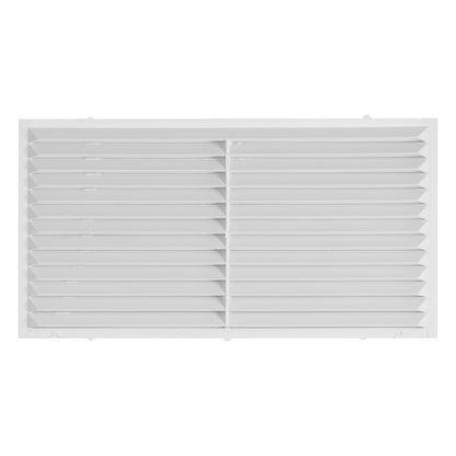White Louvre Vent with Fly Screen, 110mm x 430mm