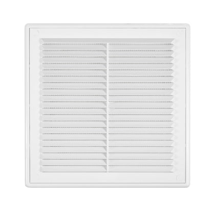 White Louvre Vent with Fly Screen, 250mm x 250mm