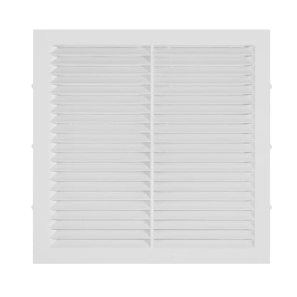 White Louvre Vent with Fly Screen, 250mm x 250mm