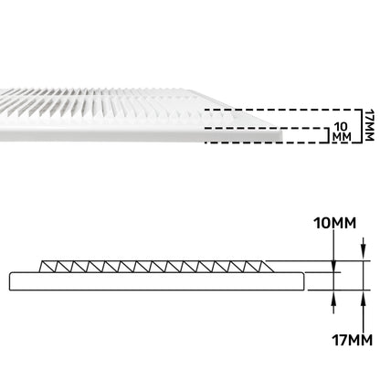 White Louvre Vent with Fly Screen, 250mm x 250mm