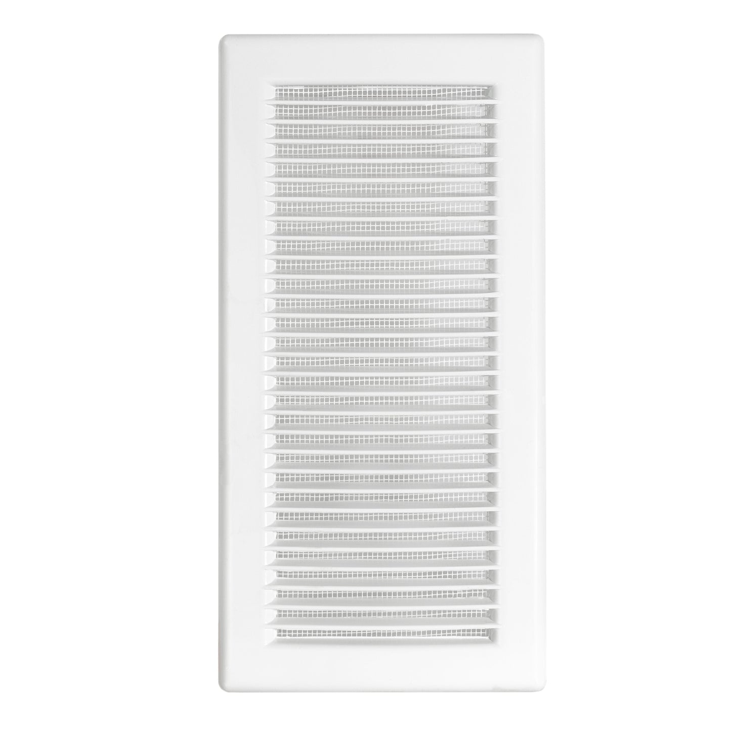 Luxury White Duo Smart Louvre Vent with Fly Mesh, 90mm x 240mm