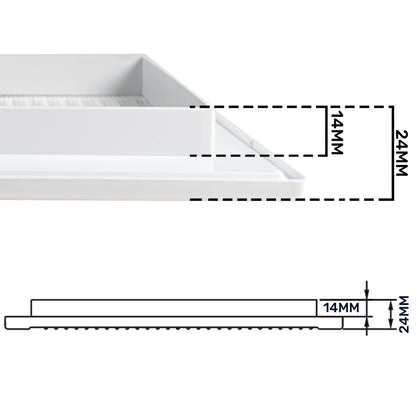 Luxury White Duo Smart Louvre Vent with Fly Mesh, 90mm x 240mm