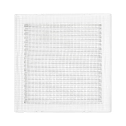 Luxury White Duo Smart Louvre Vent with Fly Mesh, 100mm x 100mm