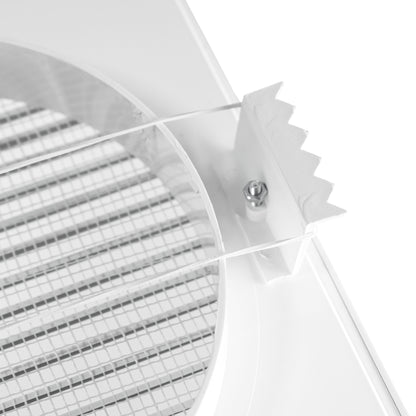 Luxury White Duo Smart Louvre Vent with Fly Mesh, 125mm x 125mm