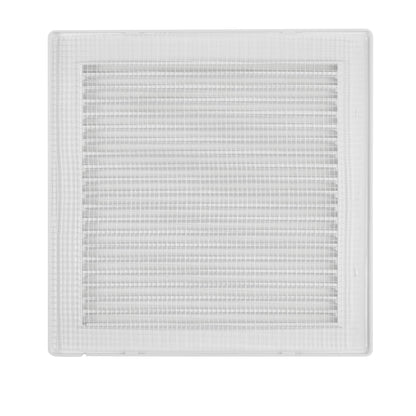 Luxury White Duo Smart Louvre Vent with Fly Mesh, 125mm x 125mm
