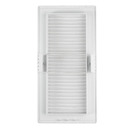 White Duo Smart Louvre Vent with Fly Mesh, 90mm x 240mm