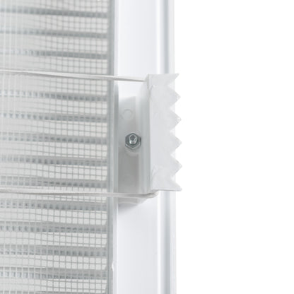 White Duo Smart Louvre Vent with Fly Mesh, 90mm x 240mm
