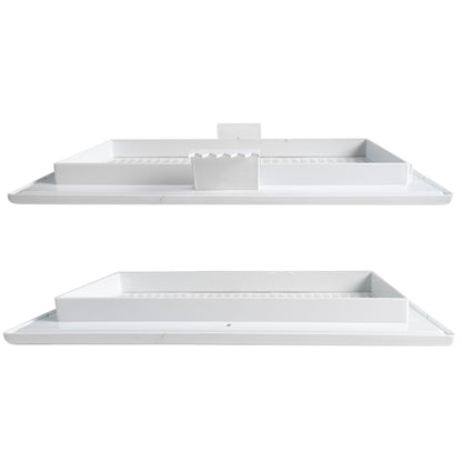White Duo Smart Louvre Vent with Fly Mesh, 90mm x 240mm