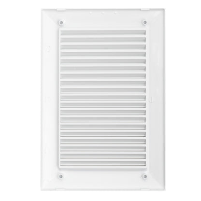 White Duo Smart Louvre Vent with Fly Mesh, 140mm x 210mm