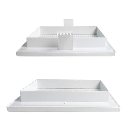 White Duo Smart Louvre Vent with Fly Mesh, 135mm x 135mm