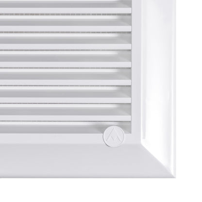 White Duo Smart Louvre Vent with Fly Mesh, 165mm x 165mm