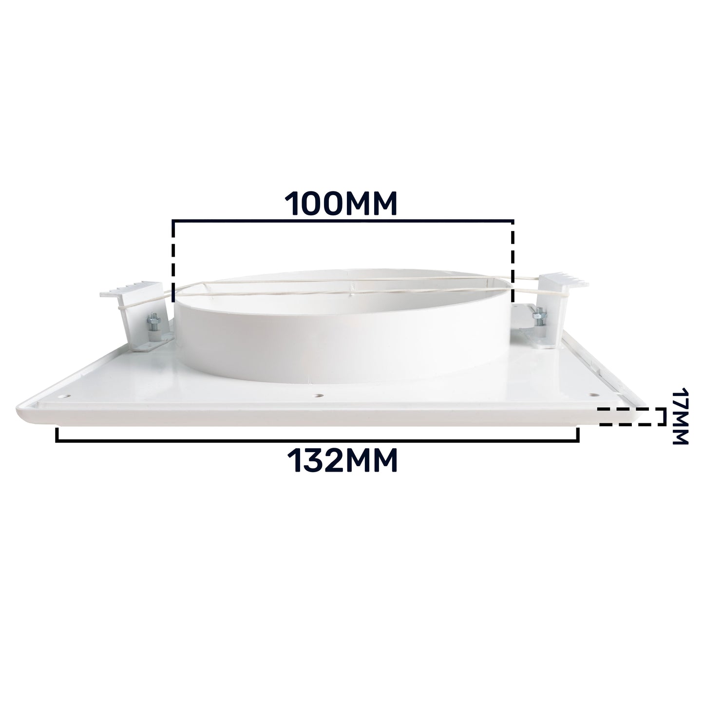White Duo Smart Louvre Vent with Fly Mesh, 100mm x 100mm