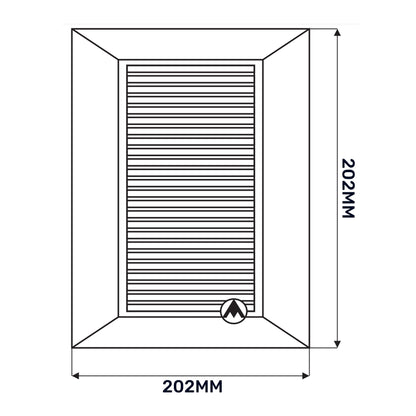 White Duo Smart Louvre Vent with Fly Mesh, 150mm x 150mm