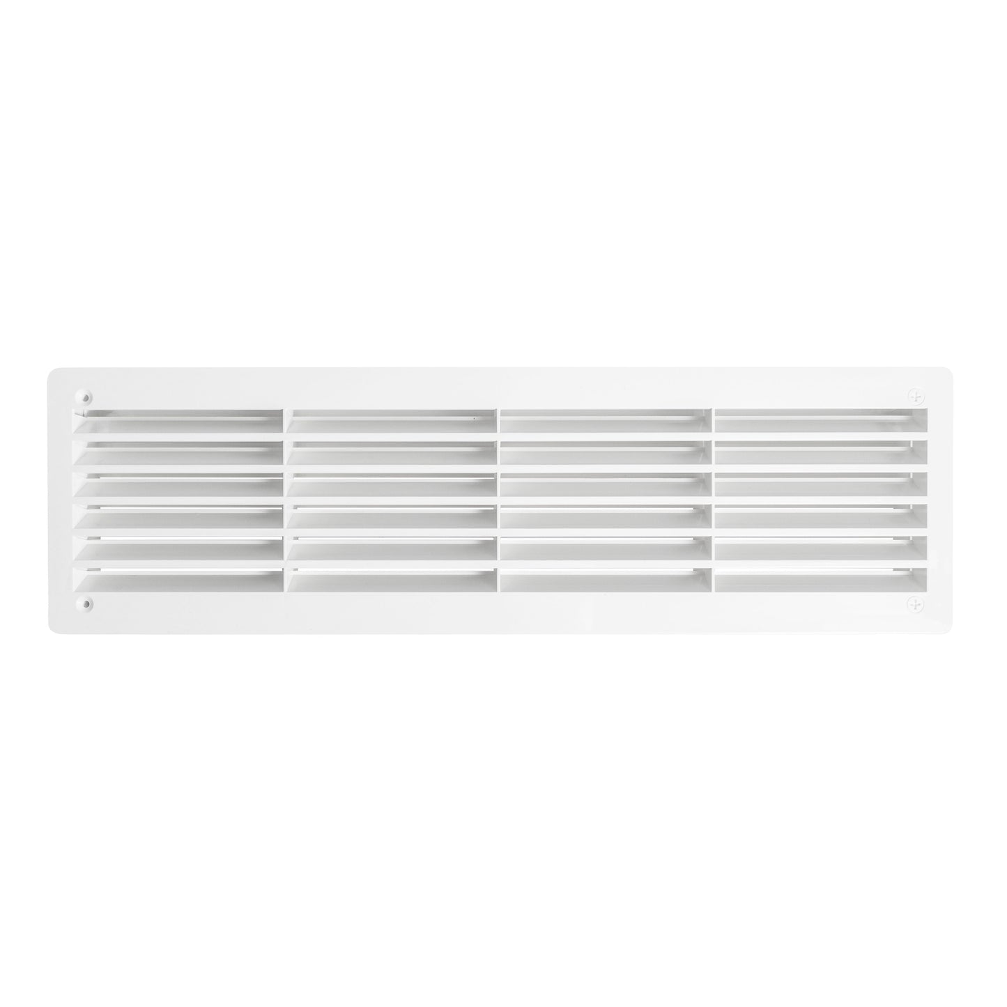 White Rectangle Louvre Door Vent, 90mm x 445mm