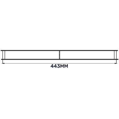 White Rectangle Louvre Door Vent, 90mm x 445mm