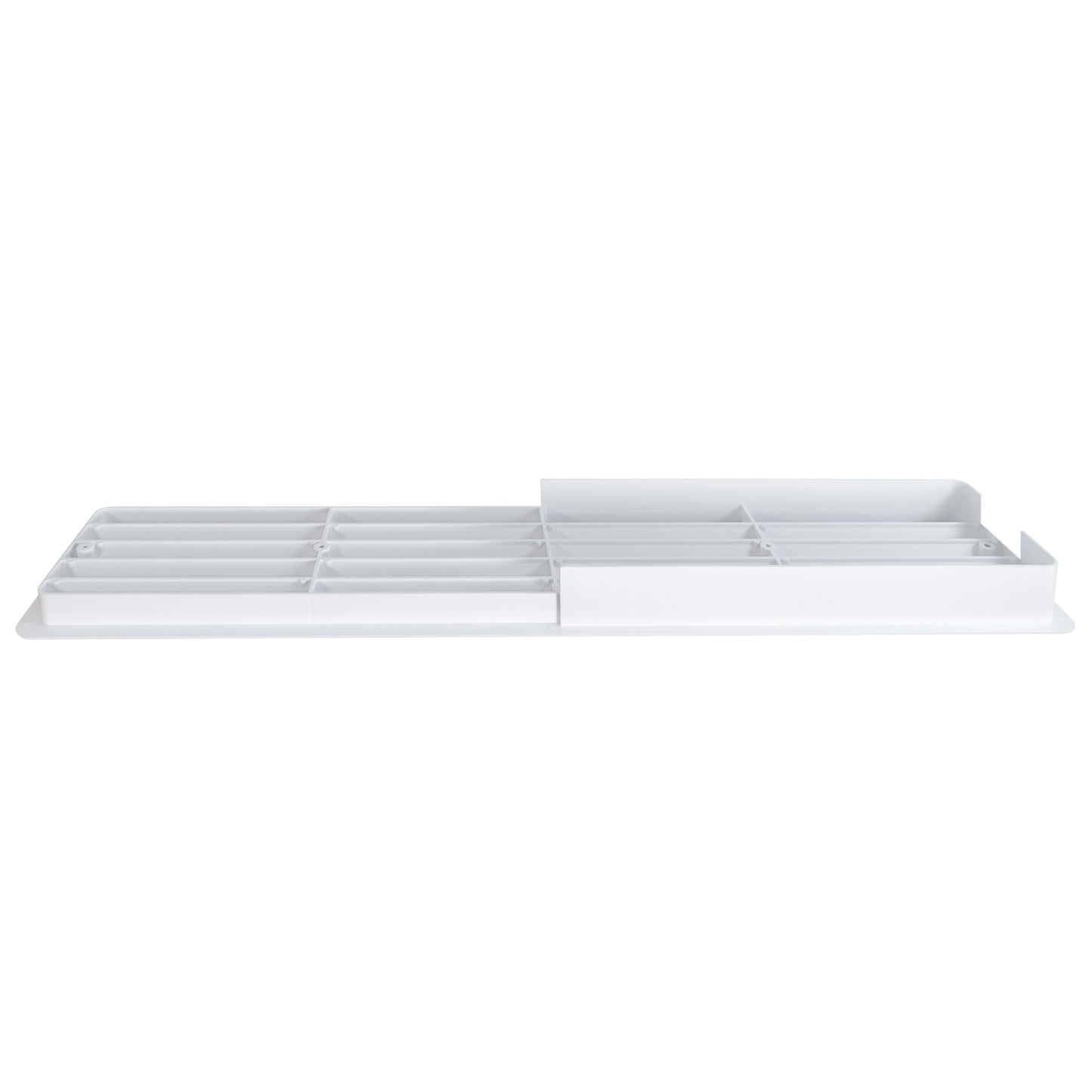 White Rectangle Louvre Door Vent, 90mm x 445mm