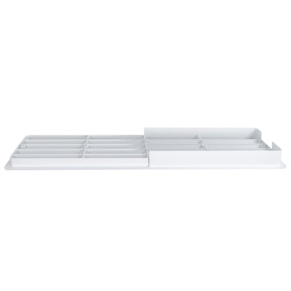 White Rectangle Louvre Door Vent, 90mm x 445mm