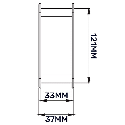 White Rectangle Louvre Door Vent, 90mm x 445mm